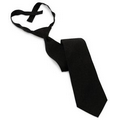 Black Velcro Poplin Tie - 18"